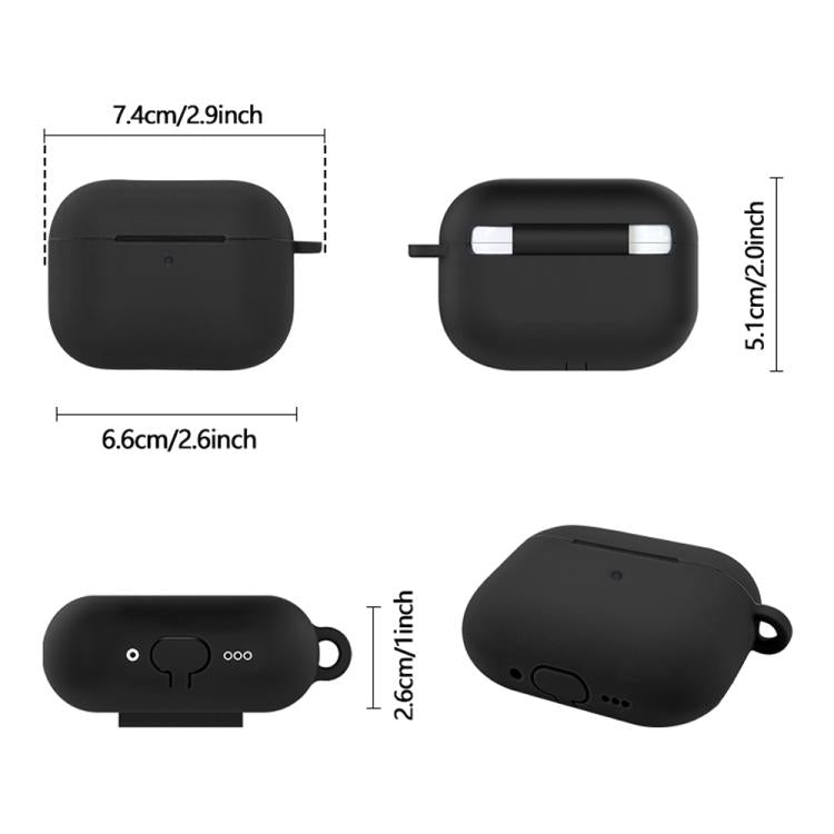 Custodia protettiva silicone per AirPods 4 con gancio