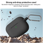 Custodia protettiva silicone per AirPods 4 con gancio