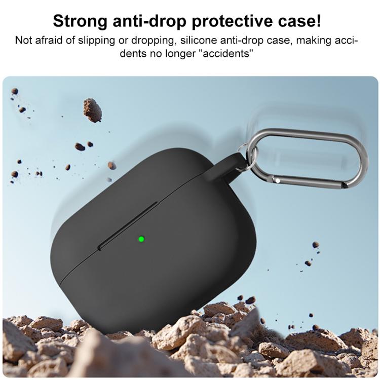 Custodia protettiva silicone per AirPods 4 con gancio