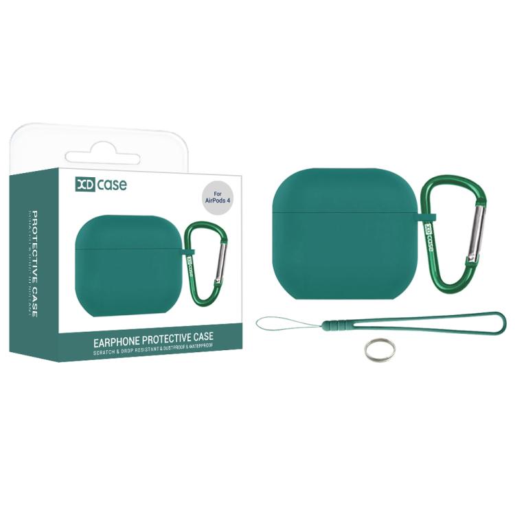Custodia protettiva silicone per AirPods 4 con gancio
