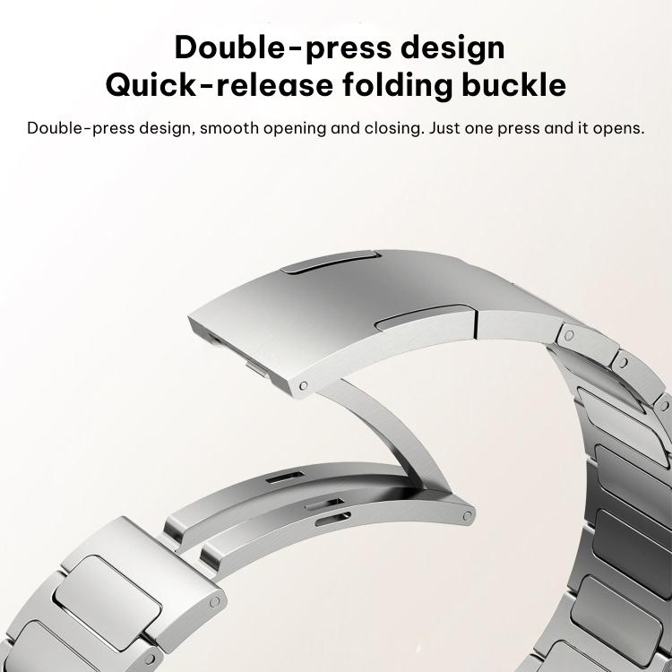 Cinturino per orologio xDfind in lega di titanio con chiusura pieghevole a sgancio rapido., For Huawei Watch 5 42mm