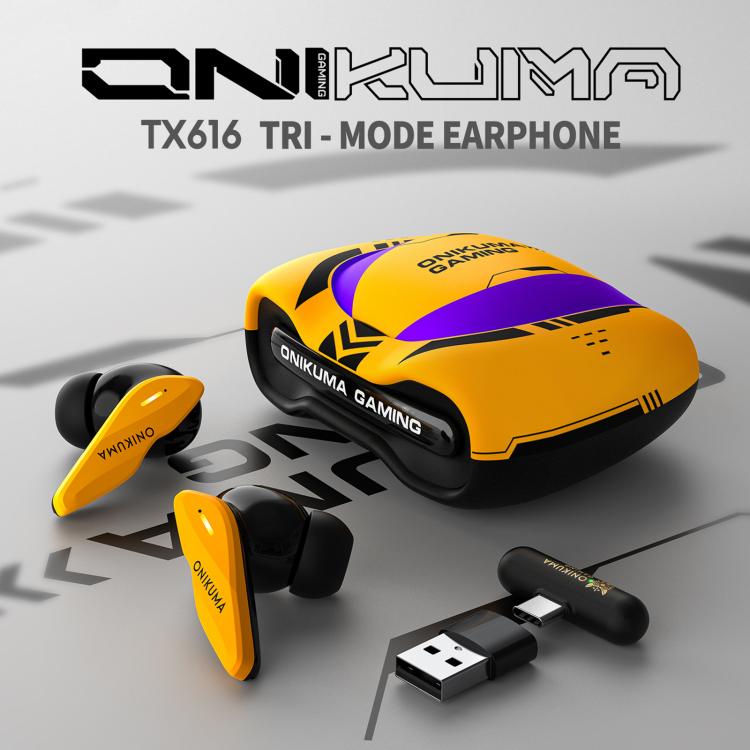 ONIKUMA TX616 ENC Auricolari wireless Bluetooth con doppio microfono, riduzione del rumore e tripla modalità, TX616