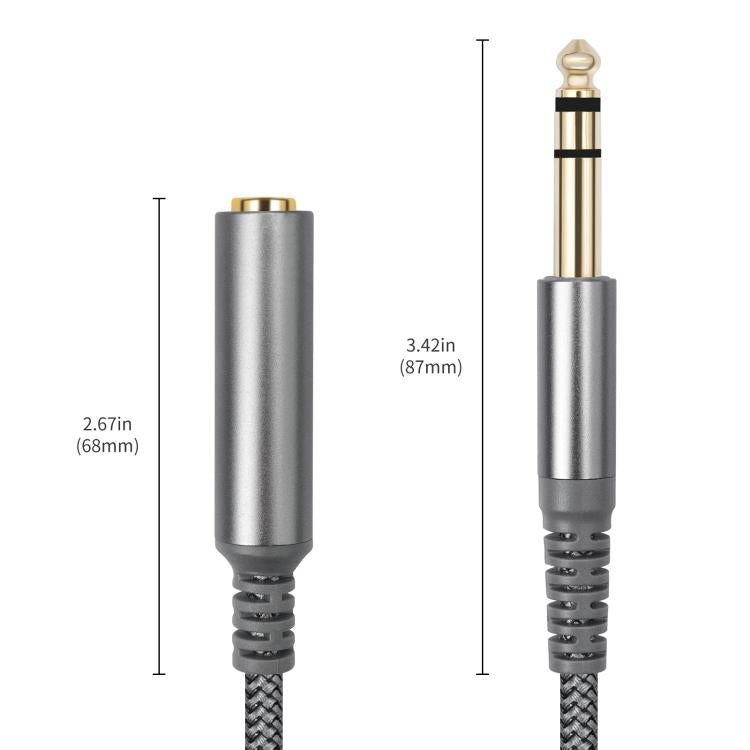 Cavo di prolunga stereo da 6,35 mm (1/4 di pollice) TRS maschio-femmina, 2m, 3m, 4.5m, 6m
