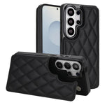 Custodia per telefono in pelle PU con doppia fibbia a forma romboidale, For Samsung Galaxy S26+ 5G, For Samsung Galaxy S26 Ultra 5G, For Samsung Galaxy S26 5G