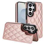 Custodia per telefono in pelle PU con doppia fibbia a forma romboidale, For Samsung Galaxy S26+ 5G, For Samsung Galaxy S26 Ultra 5G, For Samsung Galaxy S26 5G