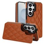 Custodia per telefono in pelle PU con doppia fibbia a forma romboidale, For Samsung Galaxy S26+ 5G, For Samsung Galaxy S26 Ultra 5G, For Samsung Galaxy S26 5G