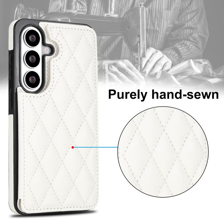 Custodia per telefono in pelle PU con doppia fibbia a forma romboidale, For Samsung Galaxy S26+ 5G, For Samsung Galaxy S26 Ultra 5G, For Samsung Galaxy S26 5G