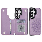 Portafoglio in pelle con doppia fibbia e mandala, cover posteriore per telefono., For Samsung Galaxy S26+ 5G, For Samsung Galaxy S26 Ultra 5G, For Samsung Galaxy S26 5G