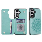 Portafoglio in pelle con doppia fibbia e mandala, cover posteriore per telefono., For Samsung Galaxy S26+ 5G, For Samsung Galaxy S26 Ultra 5G, For Samsung Galaxy S26 5G