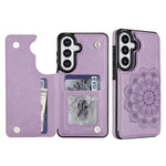 Portafoglio in pelle con doppia fibbia e mandala, cover posteriore per telefono., For Samsung Galaxy S26+ 5G, For Samsung Galaxy S26 Ultra 5G, For Samsung Galaxy S26 5G