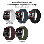 Cinturino per orologio in nylon con motivo a onde di montagna xDfind, For Garmin Venu X1