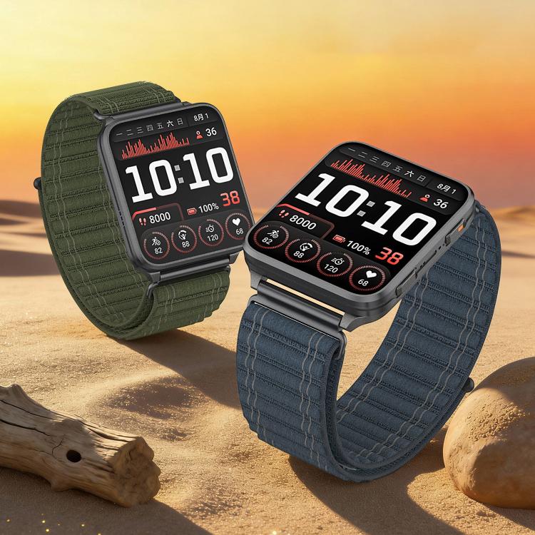 Cinturino per orologio in nylon con motivo a onde di montagna xDfind, For Garmin Venu X1