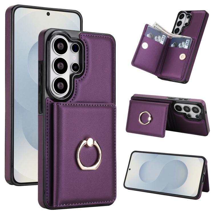 Anello porta cellulare antifurto RFID con supporto per scheda., For Samsung Galaxy S26+ 5G, For Samsung Galaxy S26 Ultra 5G, For Samsung Galaxy S26 5G