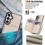 Anello porta cellulare antifurto RFID con supporto per scheda., For Samsung Galaxy S26+ 5G, For Samsung Galaxy S26 Ultra 5G, For Samsung Galaxy S26 5G
