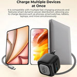 Caricabatterie da viaggio Havit UC252 3 in 1 GaN da 65 W con cavo retrattile Type-C., UC252(EU Plug), UC252(US Plug)