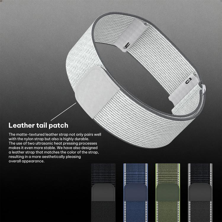 Cinturino per Amazfit Helio xDfind in nylon rivestito con passante, 280mm Wristband, 420mm Arm Strap