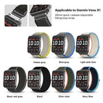 Cinturino per orologio xDfind Wild Path Loop in nylon intrecciato con chiusura a sgancio rapido., For Garmin Venu X1