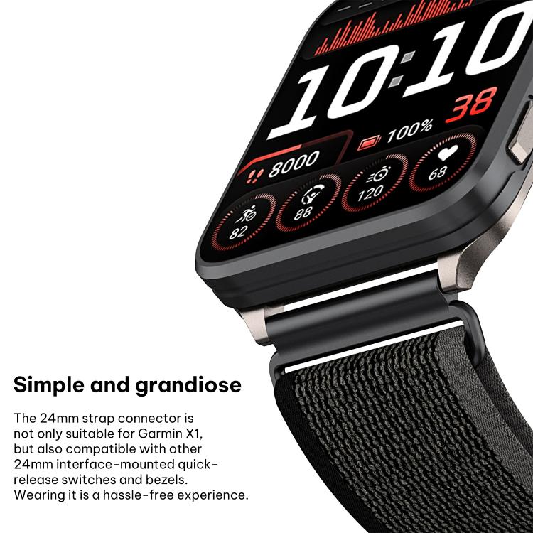 Cinturino per orologio xDfind Wild Path Loop in nylon intrecciato con chiusura a sgancio rapido., For Garmin Venu X1