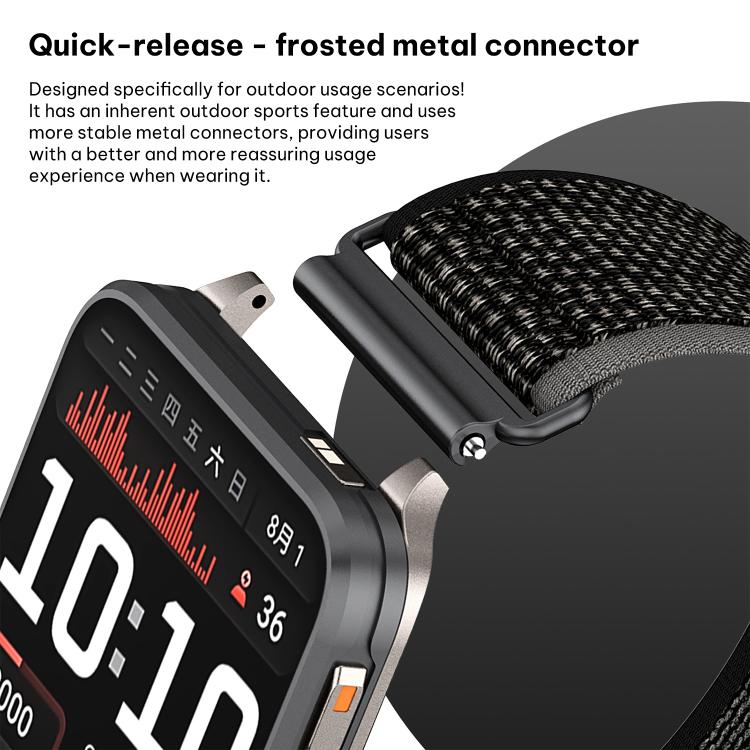Cinturino per orologio xDfind Wild Path Loop in nylon intrecciato con chiusura a sgancio rapido., For Garmin Venu X1