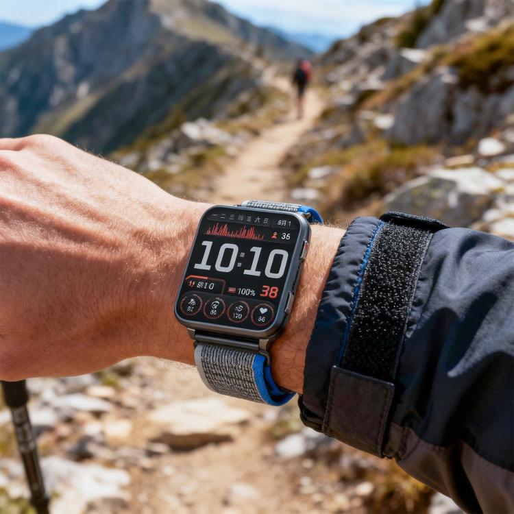 Cinturino per orologio xDfind Wild Path Loop in nylon intrecciato con chiusura a sgancio rapido., For Garmin Venu X1
