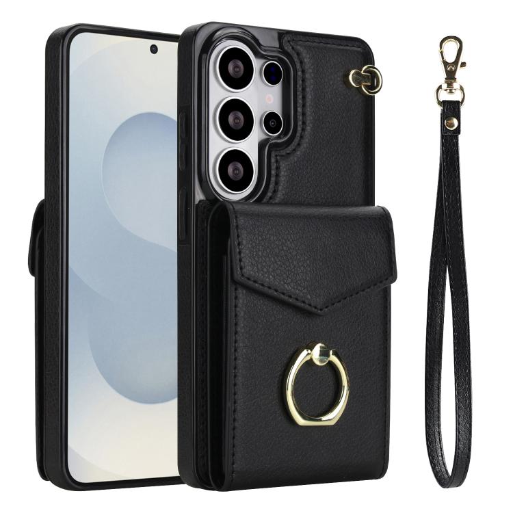 Custodia per telefono con anello porta scheda RFID e slot per scheda., For Samsung Galaxy S26+ 5G, For Samsung Galaxy S26 Ultra 5G, For Samsung Galaxy S26 5G