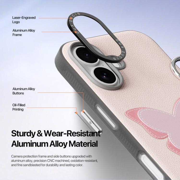 Custodia per telefono DUX DUCIS serie LUVY con fibbia ad anello., For iPhone 17 Pro Max, For iPhone 17 Pro, For iPhone 17