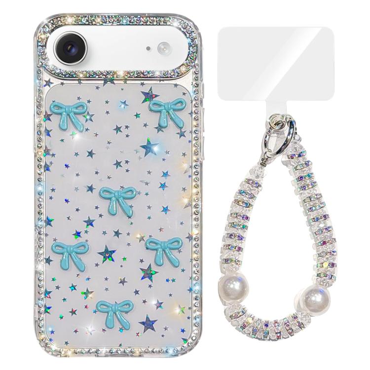 Custodia per telefono IMD con fiocco colorato scintillante e bracciale, For iPhone 17, For iPhone Air