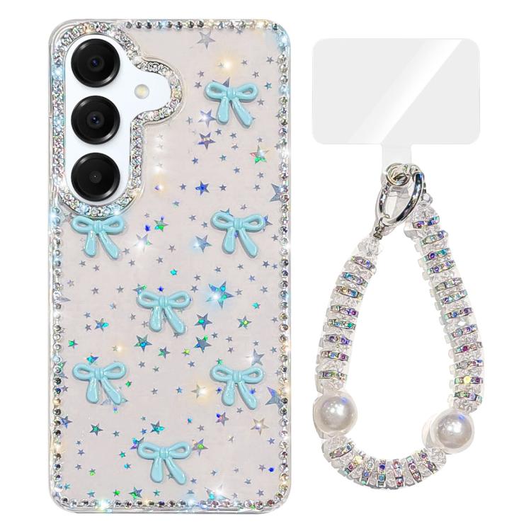 Custodia per telefono IMD con fiocco colorato scintillante e bracciale, For Samsung Galaxy A36 5G, For Samsung Galaxy A16 5G