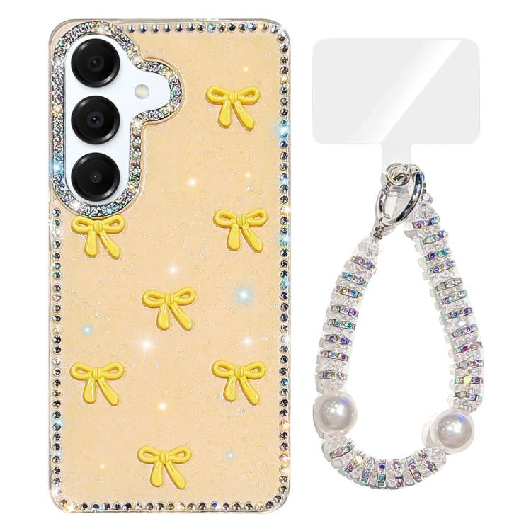 Custodia per telefono IMD con fiocco colorato scintillante e bracciale, For Samsung Galaxy A36 5G, For Samsung Galaxy A16 5G