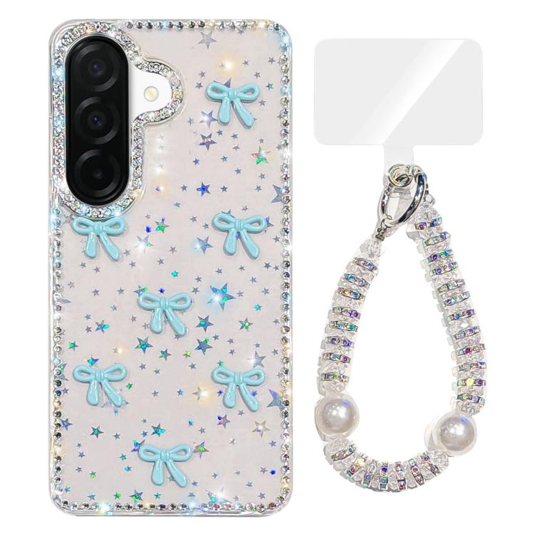 Custodia per telefono IMD con fiocco colorato scintillante e bracciale, For Samsung Galaxy A56 5G, For Samsung Galaxy A26 5G