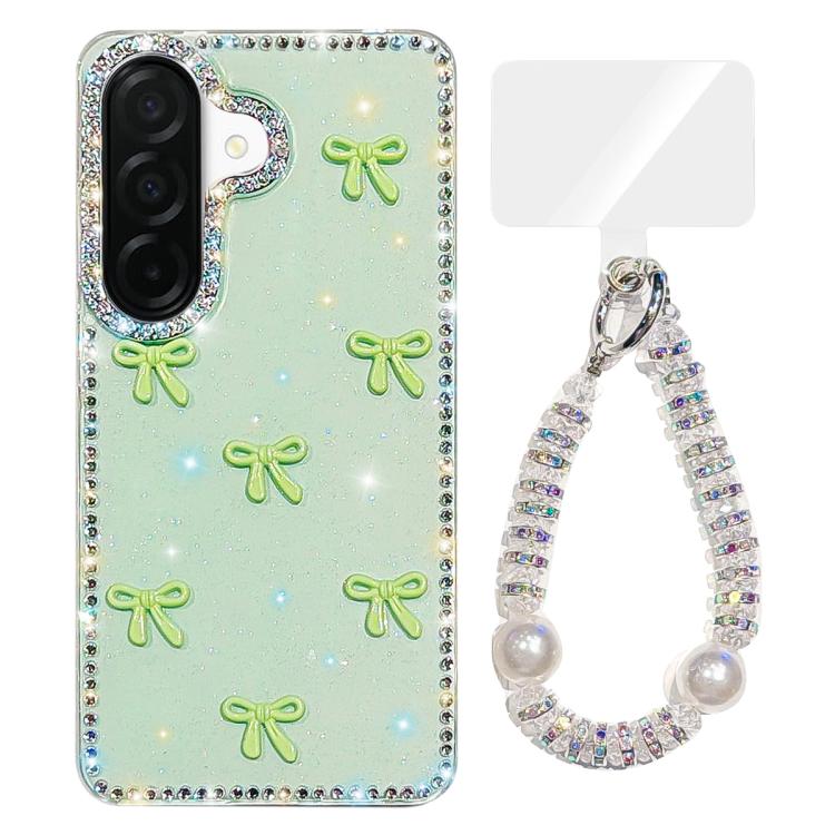 Custodia per telefono IMD con fiocco colorato scintillante e bracciale, For Samsung Galaxy A56 5G, For Samsung Galaxy A26 5G