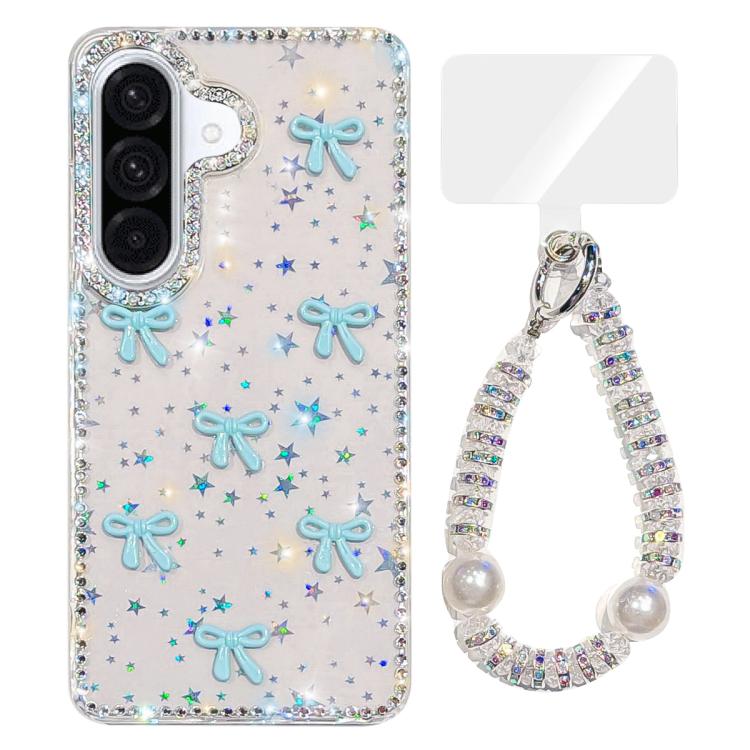 Custodia per telefono IMD con fiocco colorato scintillante e bracciale, For Samsung Galaxy A57 5G, For Samsung Galaxy A37 5G