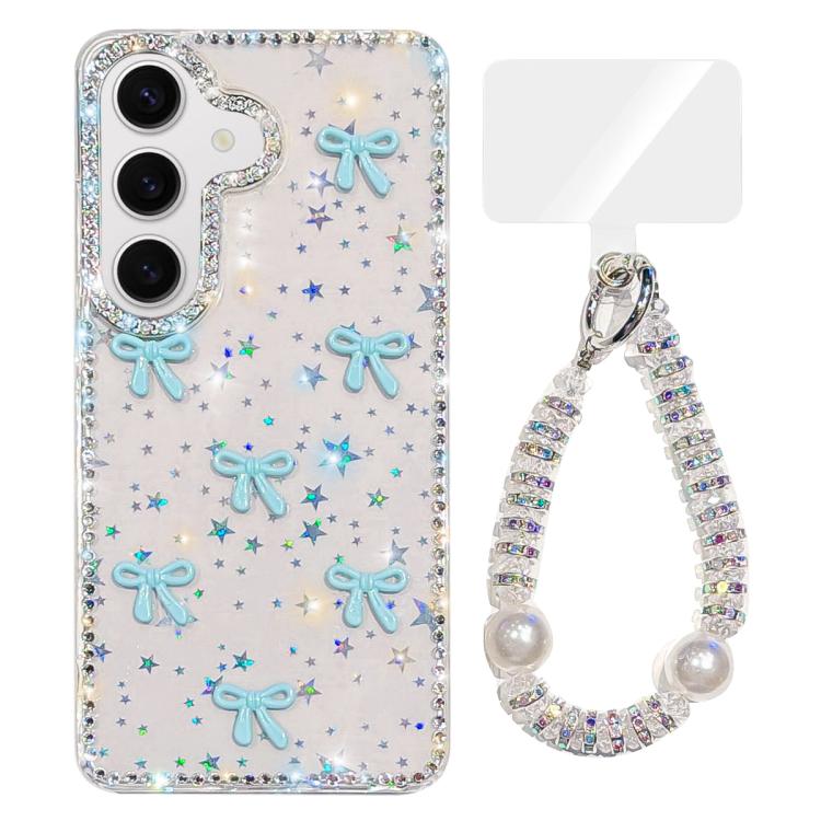 Custodia per telefono IMD con fiocco colorato scintillante e bracciale, For Samsung Galaxy S25 Ultra 5G, For Samsung Galaxy S24 FE 5G