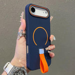 Custodia magnetica per telefono in TPU con cinturino in silicone, piacevole al tatto., For iPhone 17 Pro Max, For iPhone 17 Pro, For iPhone 17, For iPhone Air