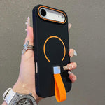 Custodia magnetica per telefono in TPU con cinturino in silicone, piacevole al tatto., For iPhone 17 Pro Max, For iPhone 17 Pro, For iPhone 17, For iPhone Air