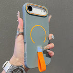 Custodia magnetica per telefono in TPU con cinturino in silicone, piacevole al tatto., For iPhone 17 Pro Max, For iPhone 17 Pro, For iPhone 17, For iPhone Air