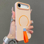 Custodia magnetica per telefono in TPU con cinturino in silicone, piacevole al tatto., For iPhone 17 Pro Max, For iPhone 17 Pro, For iPhone 17, For iPhone Air