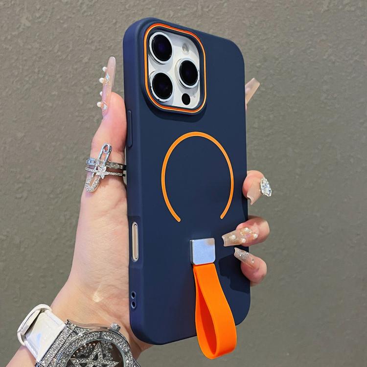 Custodia magnetica per telefono in TPU con cinturino in silicone, piacevole al tatto., For iPhone 15 Pro Max, For iPhone 15 Pro, For iPhone 15 Plus, For iPhone 15