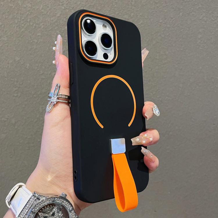 Custodia magnetica per telefono in TPU con cinturino in silicone, piacevole al tatto., For iPhone 14 Plus, For iPhone 14, For iPhone 14 Pro, For iPhone 14 Pro Max