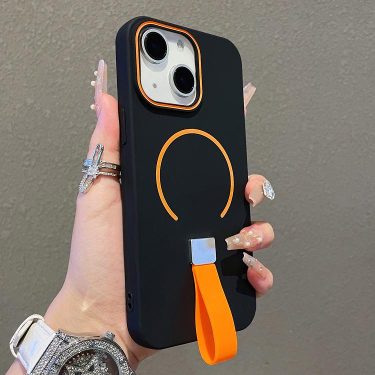 Custodia magnetica per telefono in TPU con cinturino in silicone, piacevole al tatto., For iPhone 13 Pro Max, For iPhone 13 Pro, For iPhone 13, For iPhone 12 / 12 Pro