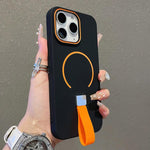 Custodia magnetica per telefono in TPU con cinturino in silicone, piacevole al tatto., For iPhone 12 Pro Max, For iPhone 11 Pro Max, For iPhone 11, For iPhone 11 Pro