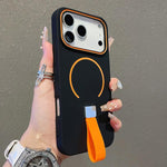 Custodia magnetica per telefono in TPU con cinturino in silicone, piacevole al tatto., For iPhone 17 Pro Max, For iPhone 17 Pro, For iPhone 17, For iPhone Air
