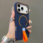 Custodia magnetica per telefono in TPU con cinturino in silicone, piacevole al tatto., For iPhone 17 Pro Max, For iPhone 17 Pro, For iPhone 17, For iPhone Air