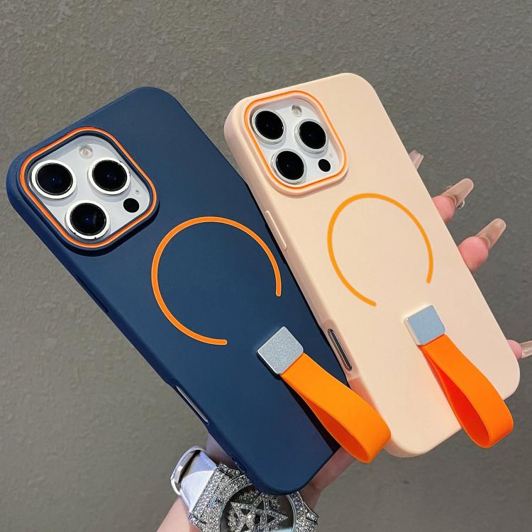 Custodia magnetica per telefono in TPU con cinturino in silicone, piacevole al tatto., For iPhone 15 Pro Max, For iPhone 15 Pro, For iPhone 15 Plus, For iPhone 15