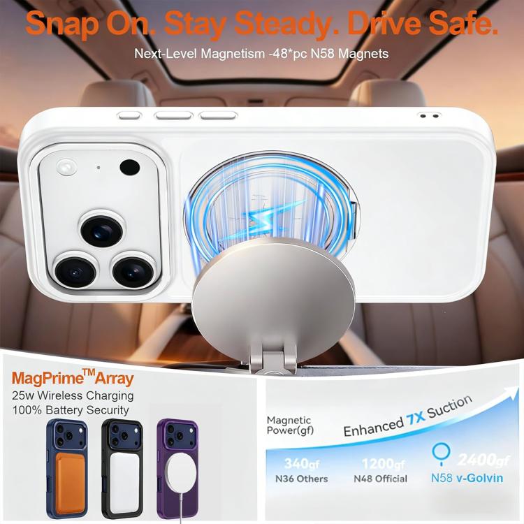 Custodia magnetica con supporto girevole XDcase YADUN per telefono, For iPhone 17 Pro Max, For iPhone 17 Pro