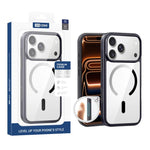 XDcase JINDUN Cover trasparente con pulsanti in metallo indipendenti e custodia magnetica per telefono, For iPhone 17 Pro Max, For iPhone 17 Pro, For iPhone 17