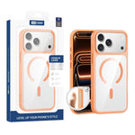 XDcase JINDUN Cover trasparente con pulsanti in metallo indipendenti e custodia magnetica per telefono, For iPhone 17 Pro Max, For iPhone 17 Pro, For iPhone 17