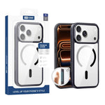 XDcase JINDUN Cover trasparente con pulsanti in metallo indipendenti e custodia magnetica per telefono, For iPhone 17 Pro Max, For iPhone 17 Pro, For iPhone 17
