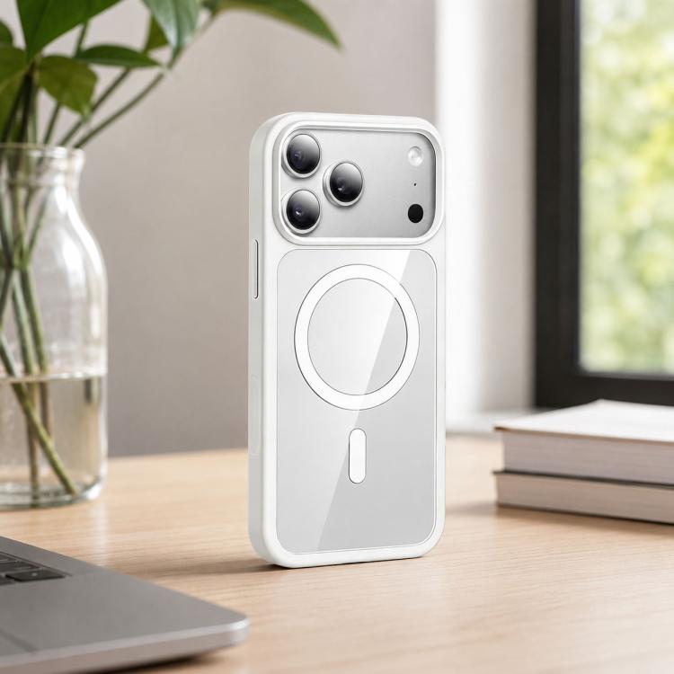 XDcase JINDUN Cover trasparente con pulsanti in metallo indipendenti e custodia magnetica per telefono, For iPhone 17 Pro Max, For iPhone 17 Pro, For iPhone 17