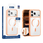 XDcase JINDUN Cover trasparente con pulsanti in metallo indipendenti e custodia magnetica per telefono, For iPhone 17 Pro Max, For iPhone 17 Pro, For iPhone 17